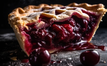 Frangipanetaart met kersen